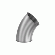 Coudes R = 2D, 45° - Diamètres 60 à 630 mm - Galvanisé, Inox, Revêtement par Pulvérisation