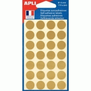 Pastilles adhésives 15 mm - étui de 112 pièces - couleur or - AGIPA 100602 Pastilles adhésives 15 mm - étui de 112 pièces - couleur or - AGIPA 100602