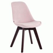 Décoshop26 - Chaise de salle à manger x1 design scandinave en velours rose et piètement à 4 pieds en bois marron 10_0003286 - marron 3000251498813 Décoshop26 - Chaise de salle à manger x1 design scandinave en velours rose et piètement à 4 pieds en bois marron 10_0003286 - marron 3000251498813