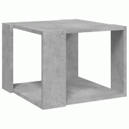 Décoshop26 - Table basse design moderne et contemporaine 40 x 40 x 30 cm bois d'ingénierie gris DEC039277 - gris Bois massif 3000264296994