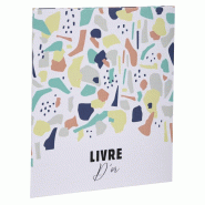 Exacompta Lot de 2 Livre d'Or Terrazzo 22x27 cm, 100 pages, reliure pelliculée, tranche blanche - 3130630008330