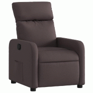 Fauteuil inclinable Marron foncé Tissu Modèle Pervanel - 374170