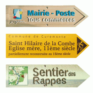 Flèches gravées sur support bois ou stratifié