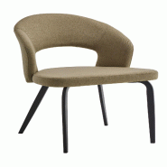 Mobiliara Lot de 2 Chaises Arthur Vert claire  – Assise Mousse Haute Densité, Piètement Acier Époxy Madrid, Design Contemporain - vert polyester