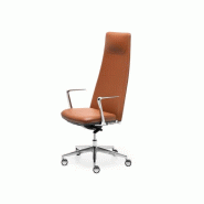 Fauteuil de direction Vela avec haut dossier et revêtement cuir Fauteuil de direction Vela avec haut dossier et revêtement cuir