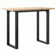 Table à manger cadre en O 100x50x75,5 cm bois pin massif acier Modèle Orion Métal - 8721102674778