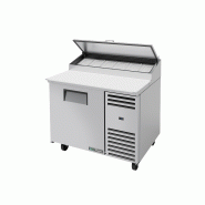 Table de préparation de pizza réfrigérée positive 6 bacs GN 1/3 1 porte pleine 323L True