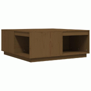 VidaXL Table basse Marron miel 100x101x40,5 cm Bois massif de pin Modèle Polaris Pure - 814522