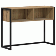 VidaXL Table d'appoint avec stockage Chêne artisan 100 x 36 x 75 cm Modèle Flex Concept - 886695