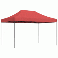 VidaXL Tente de réception pliable escamotable bordeaux 410x279x315 cm Modèle AbriChant 357 - rouge 4005011