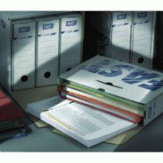 600 Boites D'Archivage Fast D20 Manuel Blanc/Bleu Sur Palette