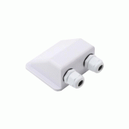 Alcapower Boîtier D'Entrée De Câble Étanche Ip68 Blanc, Base 88 X 100 Mm, Hauteur 50 Mm, Avec Presse-Étoupe M20 Pour Câbles De 6 À 12 Mm De Dia