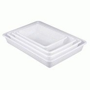 Bac de présentation 2L - blanc - 300 x 205 x 65 mm - PEHD - supporte la surgélation