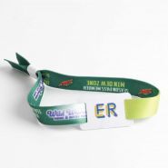 Bracelet rfid - eron - tissé vert impression avec carte à puce
