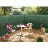 Brise vue tissé 100% occultant -vert - 1 x 5 m supratex