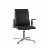 Chaise de conférence / chaise visiteur AMBASSADO V EPU noir hjh OFFICE - noir plastique 601052