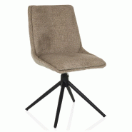 Chaise visiteur / chaise de salle à manger TARVISO I tissu beige hjh LIVING - beige polyester 800202