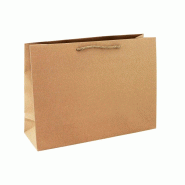 Clairefontaine Lot de 6 Sac cadeau Nature, format 37,3x11,8x27,5 cm, en kraft brut 210 g/m², poignées torsadées - 5033601514244