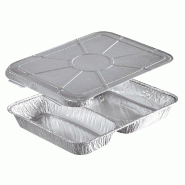 COMBO NOVATRAY THERMO - 2 Compartiments (515+355ml) - Alu +Couvercle Alu (H: 30+12=42mm) - KPCT870