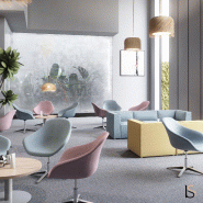 Fauteuil de réunion Tilos - Mobel linea. - Bleu nuit_0