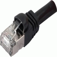 GENERIQUE cordon RJ45 VoIP catégorie 6 S/FTP snagless noir - 1 m - ECF-851350