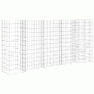 Helloshop26 - Jardinière à gabion en h panier de gabion parterre surélevé de fleurs plantes jardin terrasse extérieur fil d'acier 02_0000865 - 30