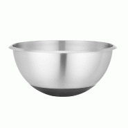 HENDI Bol à mélanger avec base en caoutchouc, 6L, ⌀330x(H)155mm - inox 567579