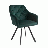 SalesFever Fauteuil | Fonction de rotation à 360° | Velours | L 61 x P 62 x H 85 cm | vert sapin - vert multi-matériau 396506 SalesFever Fauteuil | Fonction de rotation à 360° | Velours | L 61 x P 62 x H 85 cm | vert sapin - vert multi-matériau 396506