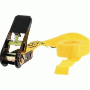 Sangle à cliquet sans fin 25mm - Longueur 5m - Techni Power - Polyester jaune - C.M.U. 500 kg