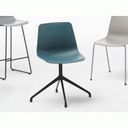 Lot de 2 sièges de réunion pied aluminium giratoire Lot de 2 sièges de réunion pied aluminium giratoire
