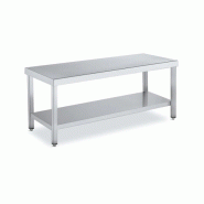 Tables de travail inox centrale de faible hauteur avec étagère P 700 mm | Distform longueur 2000 mm - 8445842027969 Tables de travail inox centrale de faible hauteur avec étagère P 700 mm | Distform longueur 2000 mm - 8445842027969