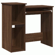 VidaXL Bureau et étagères chêne marron 84x40x78 cm bois d'ingénierie Modèle Vega Office Vision - 860451