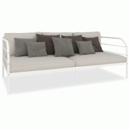 VidaXL Cadre de lit de jour sans matelas blanc métal 90x200 cm Modèle Yervioris - 284672