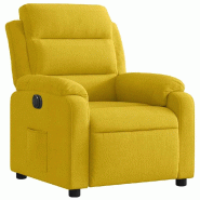 VidaXL Fauteuil inclinable électrique jaune velours Modèle Altiora - 3205077