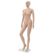 Vidaxl mannequin femme sexy avec base en verre beige 180 cm 142930