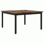 VidaXL Table basse Chêne Fumé 80 x 80 x 45 cm Bois d'ingénierie Modèle Zenith Chic - 892580