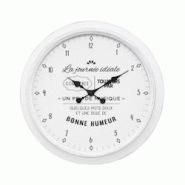 Atmosphera Pendule murale aspect rétro avec Citations D 60 cm - blanc 3560238438671 Atmosphera Pendule murale aspect rétro avec Citations D 60 cm - blanc 3560238438671
