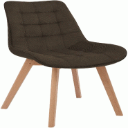 CLP Chaise de salle à manger Brook en velours côtelé Cordon HBT: 84x53x63 cm Marron - marron textile 328066