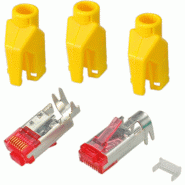 Connecteur HiRose TM21 blindé, manchon jaune, 50 pièces