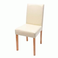 Décoshop26 - Chaise de salle à manger cuisine en synthétique crème pieds en bois clair design moderne 04_0002342 - 3000269532691 Décoshop26 - Chaise de salle à manger cuisine en synthétique crème pieds en bois clair design moderne 04_0002342 - 3000269532691