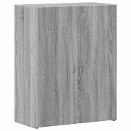 Décoshop26 - Meuble de bureau armoire de rangement en bois d'ingénierie gris 60 x 32 x 77,5 cm DEC024485 - gris Bois massif 3000254729303