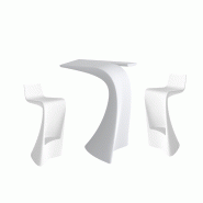 Ensemble WING table + 2 tabourets - blanc