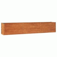 Helloshop26 - Jardinière bac lit surélevé plantes fleurs terrasse jardin de jardin rouillé 240 x 40 x 45 cm acier corten marron 02_0039866 - 30002 Helloshop26 - Jardinière bac lit surélevé plantes fleurs terrasse jardin de jardin rouillé 240 x 40 x 45 cm acier corten marron 02_0039866 - 30002