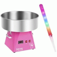Helloshop26 - Kit machine à barbe à papa professionnel avec bâtons (50 unités) 52 cm 1 030 watts rose 14_0009185 - 3000221499819 Helloshop26 - Kit machine à barbe à papa professionnel avec bâtons (50 unités) 52 cm 1 030 watts rose 14_0009185 - 3000221499819