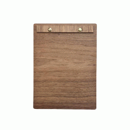 Hungry Club Porte Menu en bois à vis A5 « Le Demi Vissé » - Noyer - Bois massif PM-DV-A5-NO