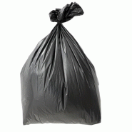 Lot de 100 sacs poubelle résistants 120 Litres en polyéthylène recyclé noir