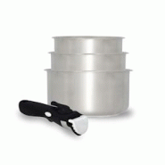 Menastyl - Lot De 3 Casseroles Iris 16/18 Et 20cm En Acier Inoxydable Avec Poignee - 3256391040904 Menastyl - Lot De 3 Casseroles Iris 16/18 Et 20cm En Acier Inoxydable Avec Poignee - 3256391040904