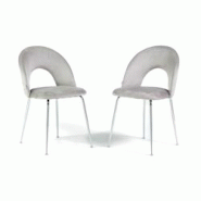 RATTATAN Lot de 2 chaises d’intérieur MARGOT en velours, dossier galbé, pieds en métal, élégantes, modernes pour la maison et les restaurants†RATTATAN Lot de 2 chaises d’intérieur MARGOT en velours, dossier galbé, pieds en métal, élégantes, modernes pour la maison et les restaurantsâ€