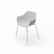 Fauteuil 4 pieds écoresponsable Abril Forma 5 - Coque en polypropylène - Pieds en acier - Matériaux recyclés et recyclables Fauteuil 4 pieds écoresponsable Abril Forma 5 - Coque en polypropylène - Pieds en acier - Matériaux recyclés et recyclables