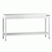 Tables Inox de Travail Centrales Premium avec Etagère - Profondeur 700 mm - 1800